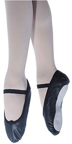 Roch Valley Ophelia Full Sole Leather Ballet Shoes, Black, 4 UK