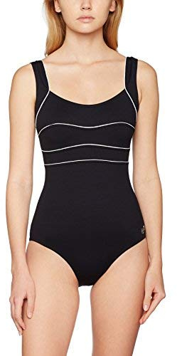 Haute pression D8002, Maillot de Bain une pièce Femme, Noir (Noir/Blanc), 48 (Taille Fabricant: 48)