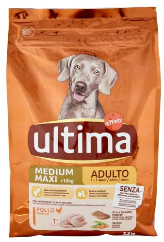 Ultima Cibo per Cani Medium Maxi Adult con Pollo, 2200g