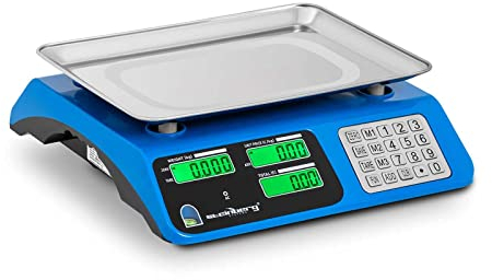 Steinberg Systems Kontrollwaage 40 kg / 2 g Dual LCD Rand erhöht Wiegefläche 34 x 24 cm