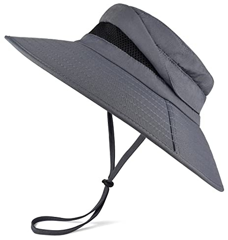 Men's UPF 50+ Waterproof Wide Brim Boonie Hat, Sun & Rain Protection