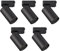 Popp® Foco Portalámparas carril en Monofásico para bombilla GU10 hasta máx 10W (Bombilla no incluida) orientable interior negro moderno (Pack 5 unidad, Negro)