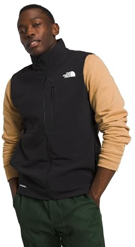 The North Face Mens Apex Bionic 3 Windproof Vest Water & Wind Resistant Softshell with Zippered Chest & Hand Pockets, Adjustable Hem, TNF Black-NPF, Large