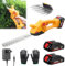 Heckenschere Akku, 21V Rasenkantenschneider Akku Cordless Gardena Gartenschere Elektrogartenscheren Messerlänge 15CM Strauch mit Grasscherenmesser Strauchscherenmesser und 2 Akkus