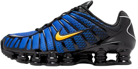 NIKE Men's Shox TL Sneaker, Black Varsity Maize Metallic Silver, 6 UK