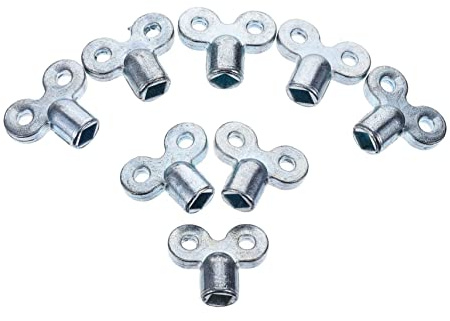 Angoily 10pcs Handy Radiator Key Thickened Socket Wrench for Radiator Valve and Water Tap Lock Plumbing Tool for Efficient Bleeding