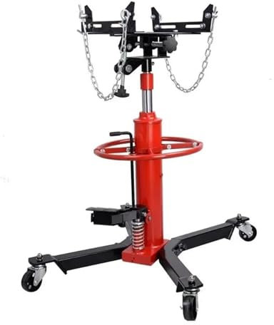 MNEVZX cric per Auto Sollevatore Auto Martinetto di Trasmissione telescopico Idraulico per Trasmissione ad Alto Sollevamento da 0,5 T, utilizzato per Il Cambio dell'auto ad Alto Sollevamento(Red)
