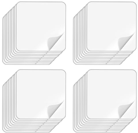 40 Stück Nano Klebepads Transparent, Klebepads Doppelseitig Extra Stark, Waschbares Spurloses Klebeband, Doppelseitiges Klebeband für Teppich, Fliesen, Küche, Zuhause, Auto, DIY Büro, Boden, Hängend