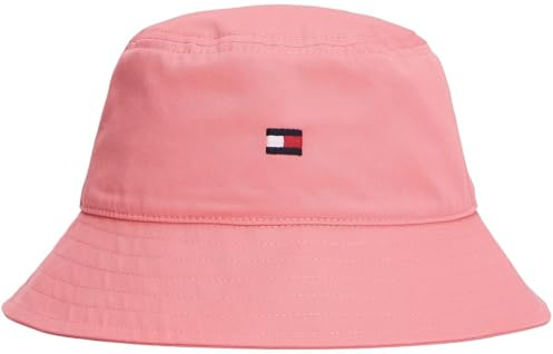 Tommy Hilfiger Gorro Unisex con Bandera pequeña para niños, KA0KA00041, Color Rosa (Rubor Tropical), L-XL