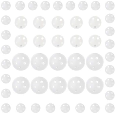 SUPERFINDINGS 50PCS 3 Sizes Rattle Balls Inserts 0.94/1.1/1.49inch Rattle Box Repair Maker Insert Rattles Plush Rings Crochet Rattle Plastic Shaking Music Insert Replace Bell
