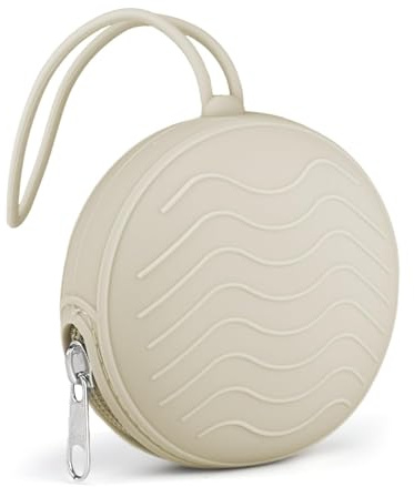 Silikon Baby Schnullerbox, Aufbewahrungs Box für Silikon-Schnuller, Schnuller Aufbewahrungsbox, Wasserdichte Schnullerbox, für Reisen im Freien (Hellgrau)