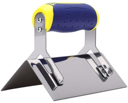 Sorandy Paleta de Esquina Exterior para Paneles de Yeso, Paleta de Esquina Externa de Acero Inoxidable con Agarre Ergonómico, Superficie Lisa para Bordes de Cemento en Obras de