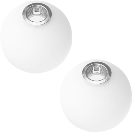 NULYLU 2 St Frostade Globlampor med Passform Ersättningsskärmar för Taklampor Vägglampor och Kronljus Rund Opal Glaslampkupa för Jämnt Ljus och Design