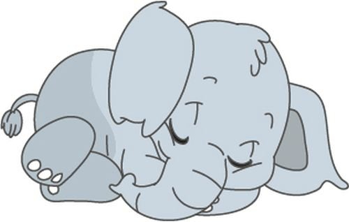 Bambinella® Aufbügler - Motiv: Elefant – gedruckte Velour/Flock Applikation zum selbst Aufbügeln auf Baumwolle, Baumwollmischgewebe und Polyester.