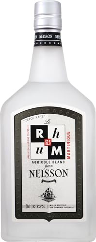 NEISSON - Le Rhum par Neisson - Rhum Blanc Agricole - Origine : France/Martinique - Notes de Canne à Sucre & Réglisse - 52,5 % Alcool - 70 cl