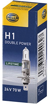 HELLA 8GH 002 089-491 Halogène Ampoule - H1 - Heavy Duty Expert Longer lifetime, vibration resistant - 24V - 70W - Type de culot de l’ampoule: P14.5s - Boîte - Quantité: 1