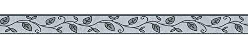 A.S. Création selbstklebende Bordüre Only Borders Borte 5,00 m x 0,05 m grau schwarz Made in Germany 262219 2622-19