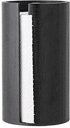 Bloomingville Küchenrollenständer Paulowina, Schwarz, Dekoobjekt, Maße D14,5xH25,5 cm, Kuchenrollenhalter, 82049324