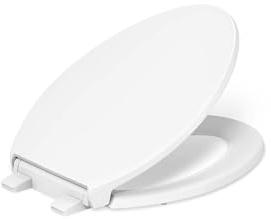 Kohler 24495-A-0 Border™ ReadyLatch™ Quiet-Close™ Elongated Toilet Seat, Soft Close Toilet Seat, New Home Essentials, White
