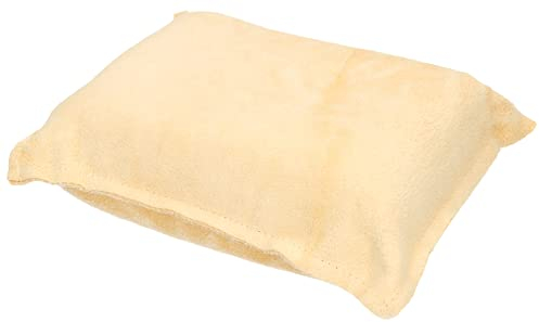 KOTARBAU® Spugna per Vetri 13x10cm Rifinita con Pelle di Camoscio Naturale Auto per la Pulizia dei Vetri Appannati