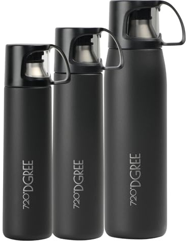 720°DGREE termoskanna med kopp, 750 ml Follow – 3 storlekar, klickförslutning, 12 h varmt, 24 timmar kallt, läckagesäker, BPA-fri – rostfritt stål termosflaska, isoleringsflaska – perfekt för kaffe