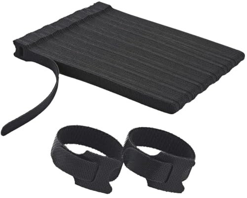 Cintas para Cables Organizador de Cables Negro Reutilizables 150 x 12 mm para Casa Oficina -100 Unidades-