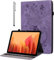 KEDBBAO Case for Amazon Fire HD 8 & Fire HD 8 Plus Tablet (Fits Both 12th/10th Generation, 2024/2022/2020 Release), Multi-Angle Flip PU Leather Cover with Stylus Holder for Fire HD 8 Case, Purple