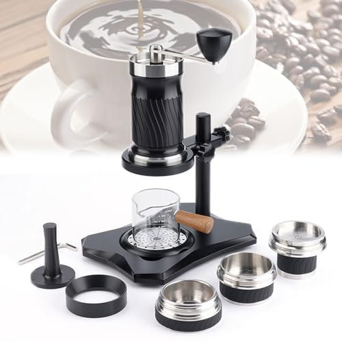 Juego De Cafetera con Manivela, Cafetera Portátil De Presión Variable De 100 Ml, Extractor De Café De 9-12 Bar con Bolsa De Almacenamiento, para Acampar, Viajar, Fiestas Al Aire Libre