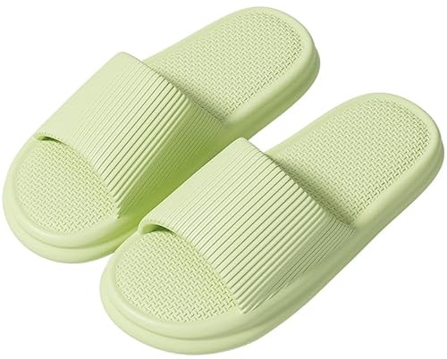 JIJIe Slippers for Men & Women, Soft Lightweight EVA Non-Slip, Perfect for Indoor, Bathroom, and Beach Use (Green EU40/41