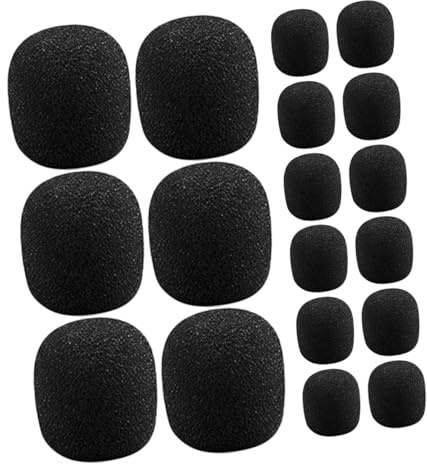 HONITANO 30 Piezas Paravientos de Micrófono Reutilizables Protector Antiviento para Micrófono de Mano Filtro Antipop de Karaoke Funda de Espuma