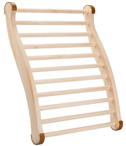 ANMITI Dossier de sauna en bois en forme de S - Accessoires de sauna pour un dossier confortable et antidérapant