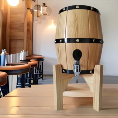 Spillatore Birra da Casa Distributore D'acqua da Banco con Base Rimovibile, Distributore di Bevande per Uso Domestico con Rubinetto, Torre Mimosa con Supporto dal Design Rustico, Facile da Pulire