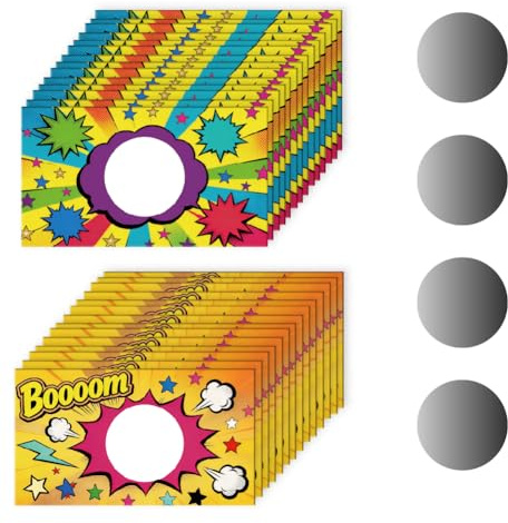 Pressinart 120 stycken söta skrapkort klistermärken 9,8 x 6,5 cm färgglada tecknade boom design skrapkort gör-det-själv blanka presentkort för möhippans födelsedagsfest förmåner