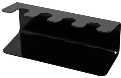 MAUL porte tampon en métal 15,5x6x6,5 cm | Organiseur bureau pour 4 tampons | Porte-tampon élégant en version droite | Rangement bureau pour le bureau et l'étagère | Noir