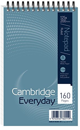 Cambridge Reporters Notebook, Lined Notepad, Perforated Pages, 160 Pages, Pack of 10 – Durable and Convenient for Everyday Note-Taking