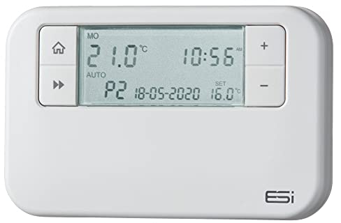 ESI - Energy Saving Innovation Controls ESRTP4 - Termostato programable con cable, Manual de Usuario en inglés, color blanco