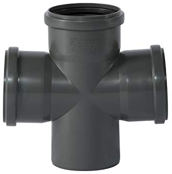 Ostendorf 174900 HTsafe Doppelabzweig, Grau, dn90/90/90/87 grad