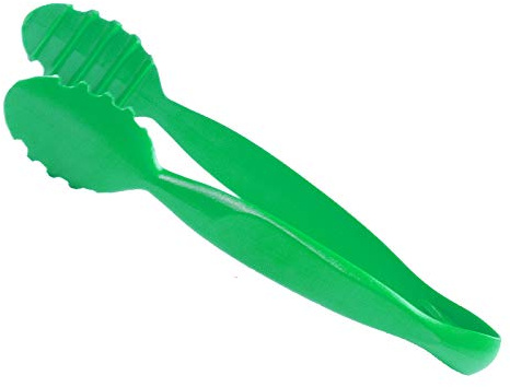 Small Green Serving Tongs for Salad Meats Buffets Ice Set of 3 Reusable Break Resistant Nylon