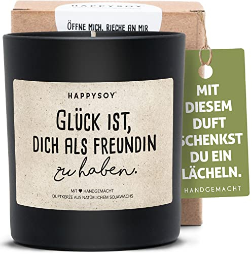 Geschenke für Freundin - Duftkerze mit Spruch - Beste Freundin Geschenke - handgemachte und nachhaltige Geburtstagsgeschenke für Frauen