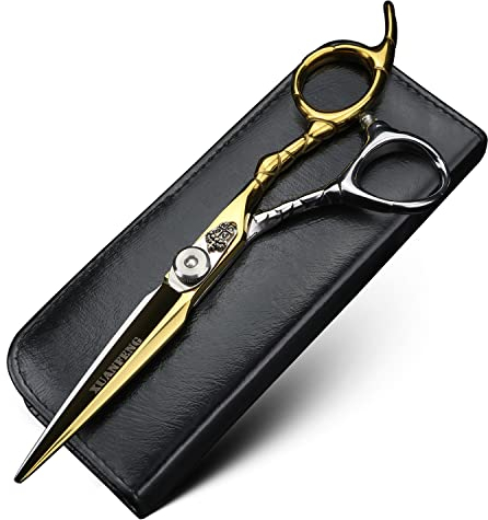 BlackGold - Forbici per capelli in acciaio JP440C, 6 pollici, adatte per tagliare i capelli in famiglia, forbici professionali per parrucchiere e acconciare i capelli