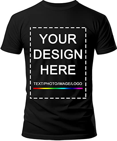 Tee Shirt Personnalisable pour Hommes/Femmes concevez Votre Propre Chemise Ajouter du Texte/Image/Logo T-Shirt en Coton personnalisé Photo imprimée Avant/arrière