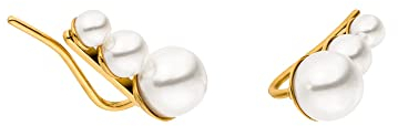 PURELEI® Finesse Ohrringe (Gold) – Damenohrringe aus langlebigem Edelstahl – Wasserfeste Ohrringe Damen – mit eleganten Perlen – Modeschmuck für deinen individuellen Look