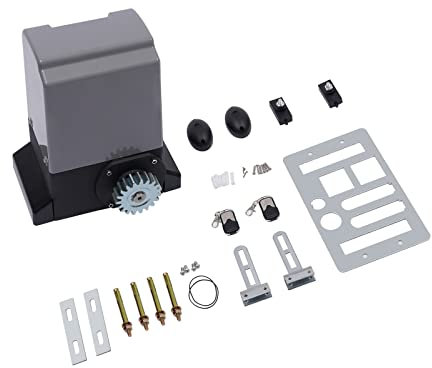 Schiebetorantrieb bis 1200kg, 550w Toröffner mit Fernbedienung Garagentoröffner Torantrieb Schiebetor, Verriegelung Stärke Einstellbar, für Edelstahltüren, Kupfertüren, Massivholztüren