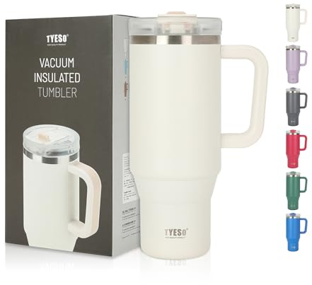 Riley Joy Travel Mug 1200ml 40oz Trinkflasche mit Strohhalm Kaffeebecher to Go Auslaufsicher Edelstahl Thermobecher