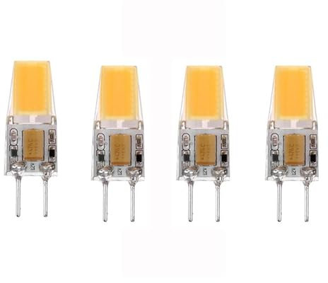 JZLBBC 4 PZ GY6.35 LED cob Lampadina Capsula Bianco Caldo ACDC 12V 4W Lampadine LED GY6.35/G6.35 Per Lampadario Di Cristallo Decorazione Della Lampada,Bianco Naturale