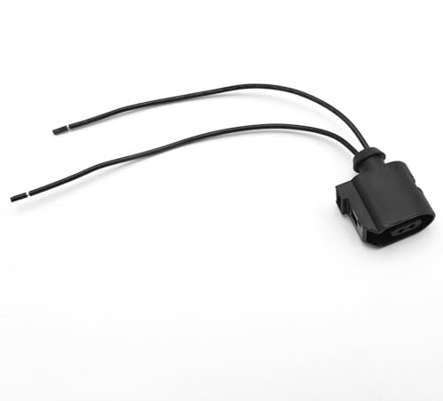 Ollanoos 6E0973702 ABS Wheel Speed Sensor Cable Plug Harness Pigtail, 2 Pin ABS Sensor Connector Plug Repair Loom Replacement for Audi Replacement for Seat Replacement for Skoda Replacement for VW