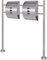 Home & Garden,Decor,Post Boxes,Double Mailbox on Stand Stainless Steel