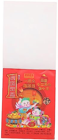 HOMSFOU Hasen Kalender Mondkalender Chinesischer Kalender Jahreskalender Für Zuhause Und Büro Papierqualität Als Geschenk