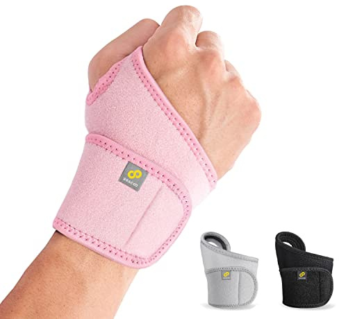Bracoo Wrist Compression Wrap Brace for Carpal Tunnel, Adjustable Support Strap bands,Weightlifting, Fitness, Tendonitis, Arthritis, Joint Pain Relief, Wrist Tendonitis, Right & Left Hand, WS10