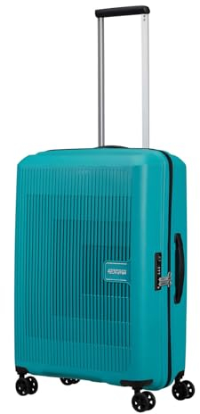 American Tourister Aerostep - Spinner M, Erweiterbarer Koffer, 67 cm, 66.5/72.5 L, Türkis (Turquoise Tonic)